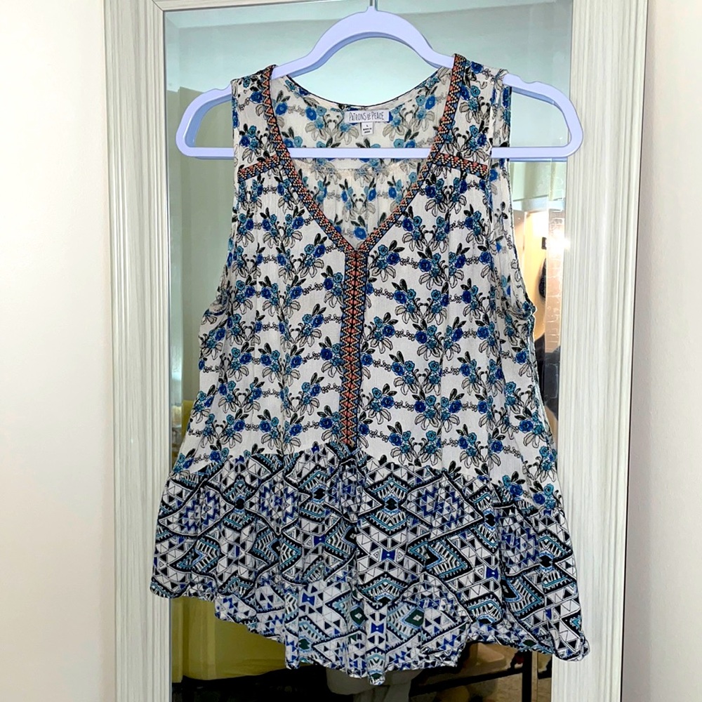 Floral/Tribal Top